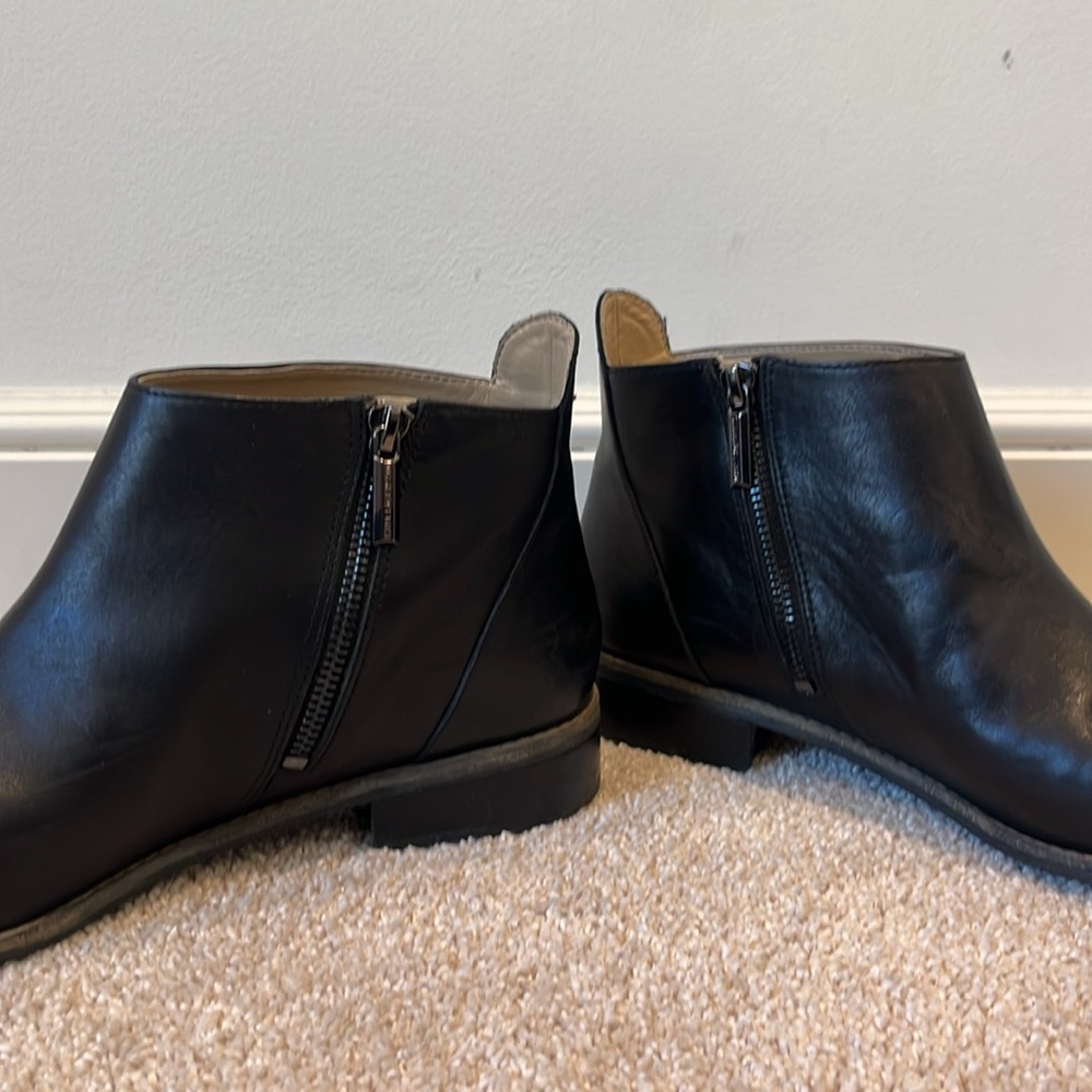 NEW Karl Lagerfeld Paris, Black Leather Ankle Boots, Size 9.5 - Picture 8 of 10